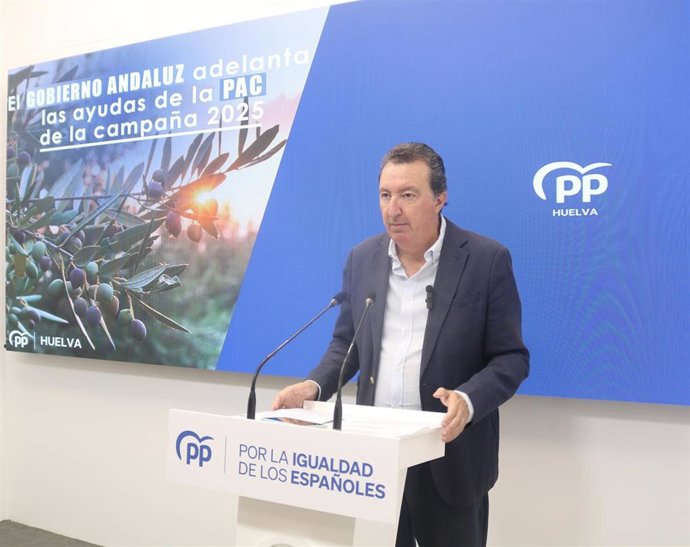 El presidente del PP de Huelva y parlamentario andaluz, Manuel Andrés González.