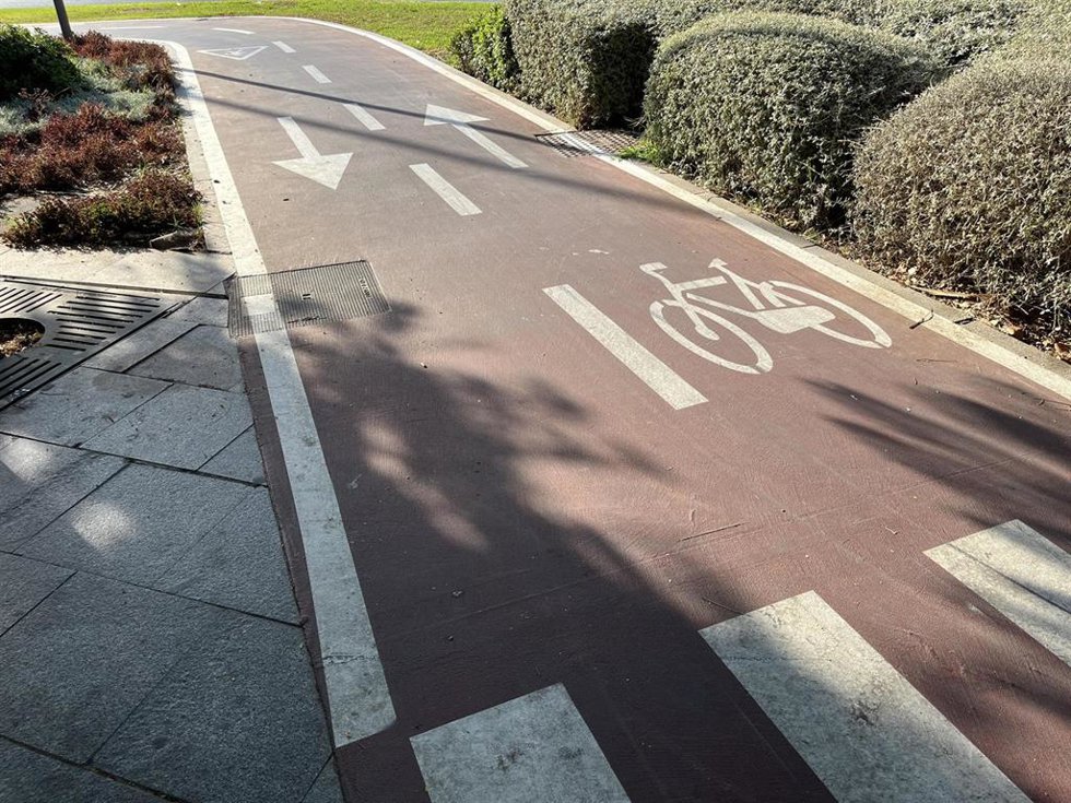 Archivo - Carril bici en Málaga.