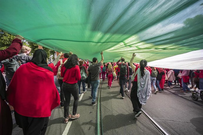 Archivo - Imagen de archivo de una protesta propalestina en Países Bajos.