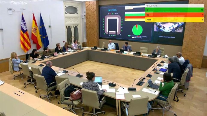 Momento de la votación de la PNL sobre la red de emancipación juvenil.