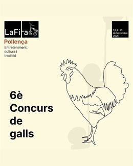 Cartel del concurso de gallos de Pollença