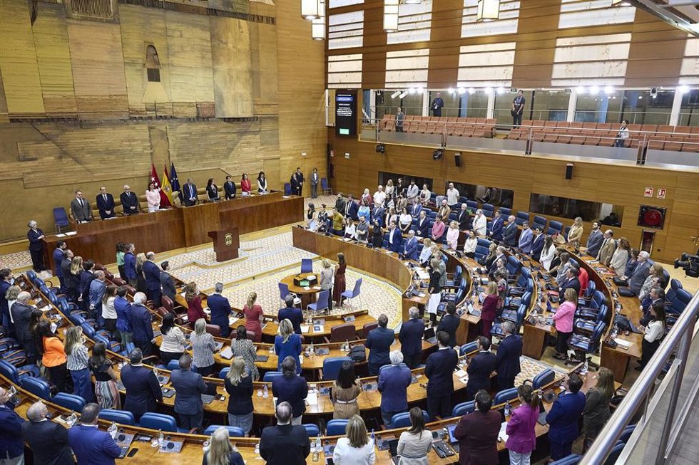 Hemiciclo de la Asamblea de Madrid durante un pleno.