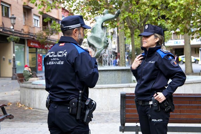 Archivo - Policía Local de Leganés, el 18 de octubre de 2023.