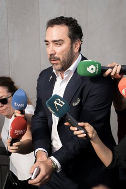 Archivo - El empresario Víctor de Aldama llega a declarar como testigo y expresidente del Zamora Club de Fútbol por el ascenso del Andorra ante la juez de Majadahonda, a 18 de junio de 2025, en Madrid (España).