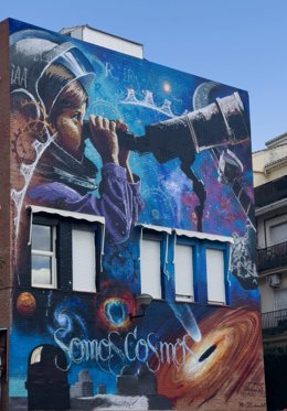 Intervención artística de El Niño de las Pinturas con motivo del 50 aniversario del Instituto de Astrofísica de Andalucía