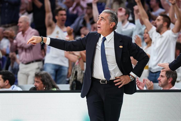 El entrenador del Real Madrid, Sergio Scariolo.