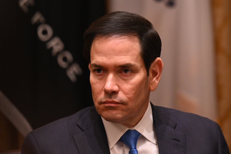19 October 2025, US, Washington: US Secretary of State Marco Rubio attends a meeting between US President Donald Trump and Australian Prime Minister Anthony Albanese at the White House in Washington. Photo: Lukas Coch/AAP/dpa