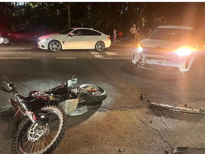 Accidente de motocicleta.