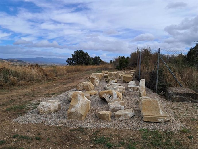 Trabajos en la ciudad romana de Santa Criz de Eslava.