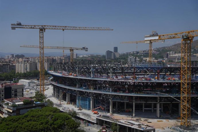Archivo - Obras del nuevo estadio de fútbol Spotify Camp Nou.