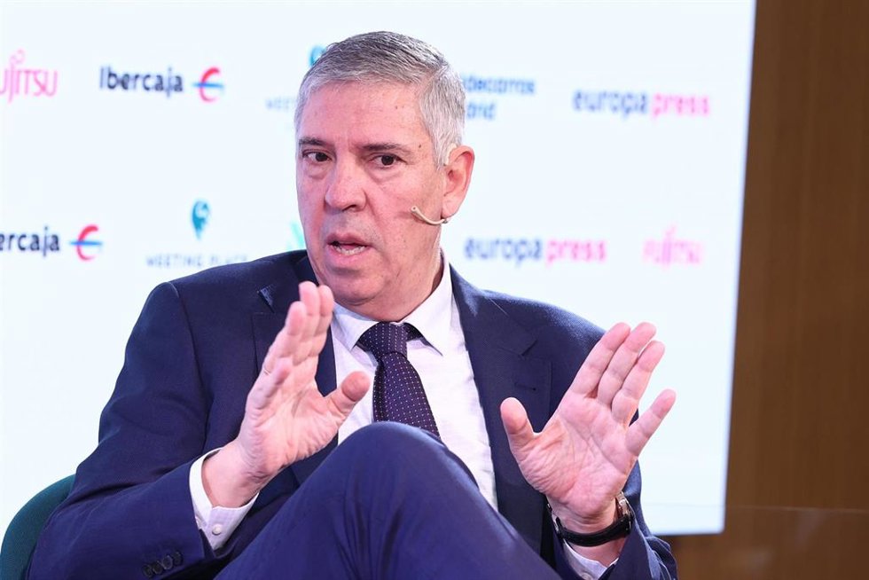 El presidente de IFEMA Madrid, José Vicente de los Mozos, durante un desayuno informativo en el Meeting Place, a 7 de noviembre de 2025, en Madrid (España).