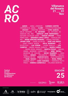 Cartel anunciador del Festival de Arte Contemporáneo ACRO