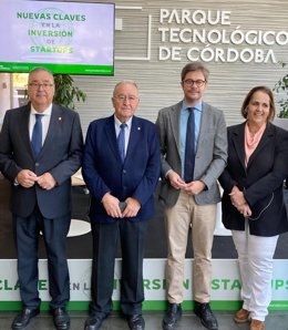 (Desde Izda.), Arenas, Caballero, Copé Y Torrent, En La Apertura En El PTC De La Jornada 'Nuevas Claves En La Inversión De Startups'.