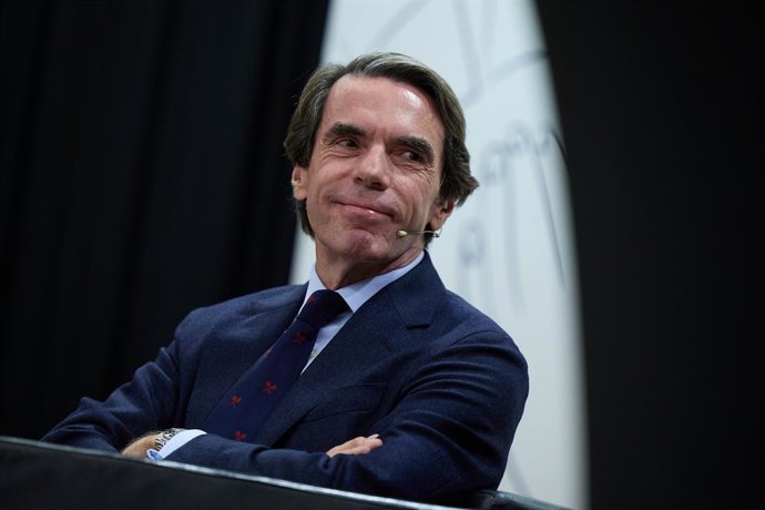 Archivo - Arquivo - O ex-primeiro-ministro da Espanha, José María Aznar, dá a aula magna: 'Os governos de José María Aznar (1996-2004)', no Goethe-Institut Madrid, em 28 de outubro de 2024, em Madri (Espanha).