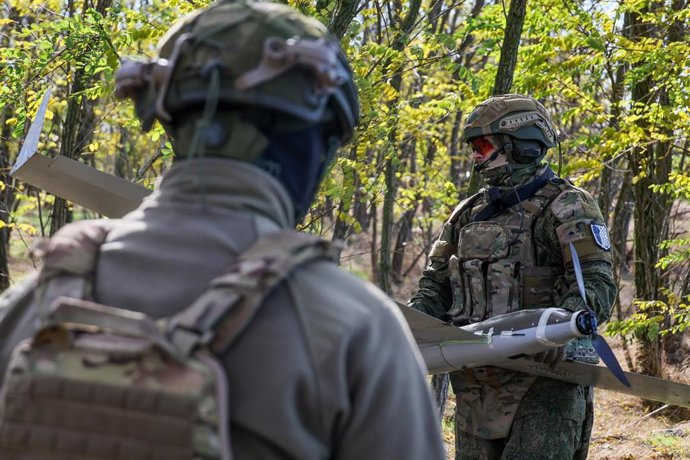 Imagen de archivo de soldados rusos en Jersón, una provincia ucraniana gran parte ocupada por Rusia.