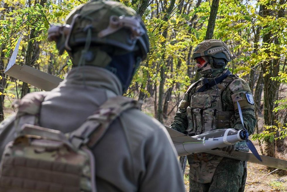 Imagen de archivo de soldados rusos en Jersón, una provincia ucraniana gran parte ocupada por Rusia.