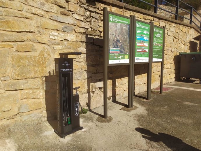 Una de las estaciones instalada.