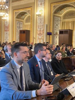 El director general de Unión Europea, Adrián Zittelli, interviene en el pleno de la 16ª Asamblea Regional y Local Euro-Mediterránea (ARLEM) celebrada en Palermo