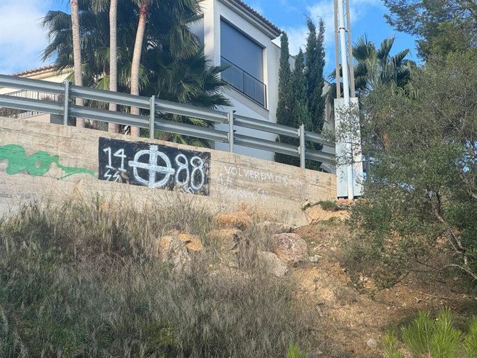 Una pintada con simbología nazi aparecida en Palma.