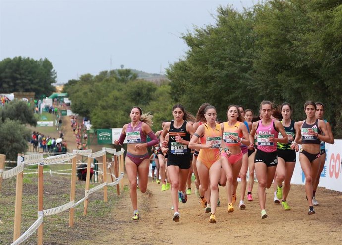 Archivo - Corredoras durante la XLII Cross Internacional de Itálica 2024. Imagen de archivo.