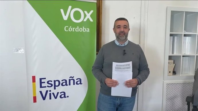 El portavoz del grupo provincial de Vox en la Diputación de Córdoba, Rafael Saco.