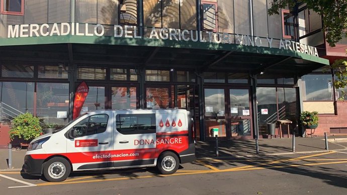 Unidad movil de donación de sangre