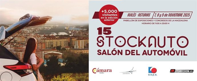 Cartel del Salón Stock Auto en Avilés.