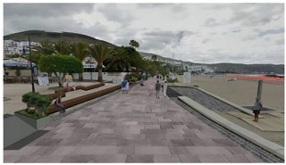 El Cabildo de Tenerife invierte más de 3 millones en larenovación del Paseo Marítimo de la Playa de Las Vistas, en Arona