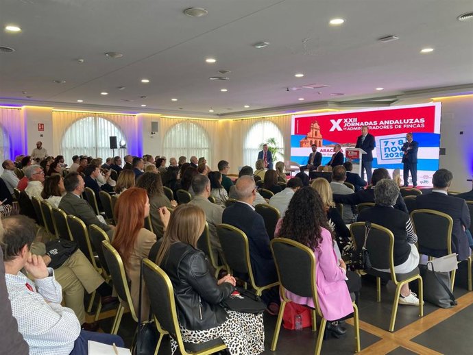 Inauguración de las Jornadas Andaluzas de Administradores de Fincas en Aracena (Huelva)