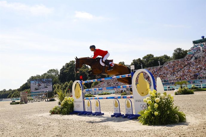 Archivo - GUERDAT Steve of Switzerland Equestrian Jumping Individual Final Jump-Off during the Olympic Games Paris 2024 on 6 August 2024 at Château de Versailles in Versailles, France - Photo Gregory Lenormand / DPPI Media / Panoramic