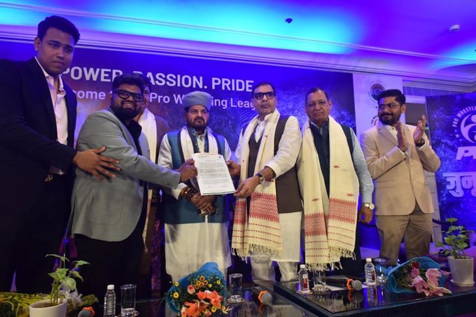 Announcement of Pro Wrestling League-2026 in New Delhi at a Press Conference.