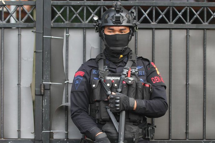 Imagen de archivo de un policía de Indonesia.