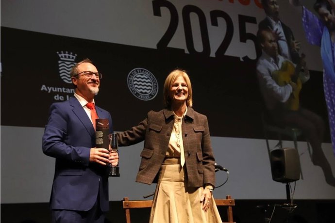 La alcaldesa de Jerez de la Frontera (Cádiz), María José García-Pelayo, en la gala de entrega de los Premios Nacionales de Flamenco