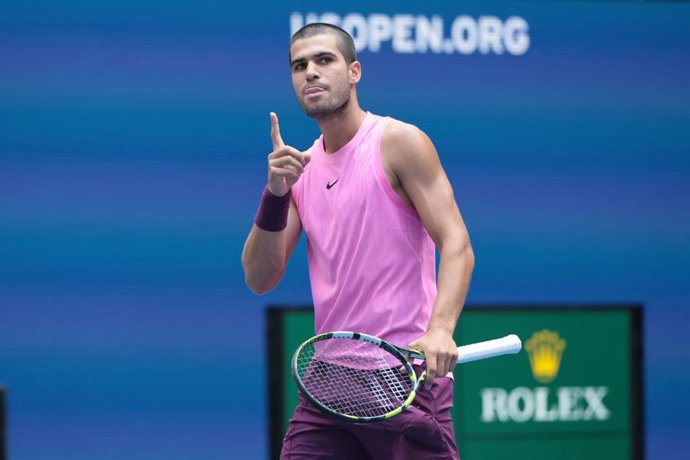 Archivo - El tenista español Carlos Alcaraz.