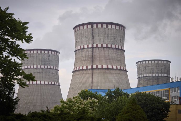 Archivo - 1º de julho de 2023, Varash, Rivne Oblast, Ucrânia: Usina nuclear civil ucraniana de Rivne, em 1º de julho de 2023, em Varash, Rivne Oblast, Ucrânia. Volodymyr Zelenskyy visitou a usina e alertou que a Rússia está planejando causar um acidente n