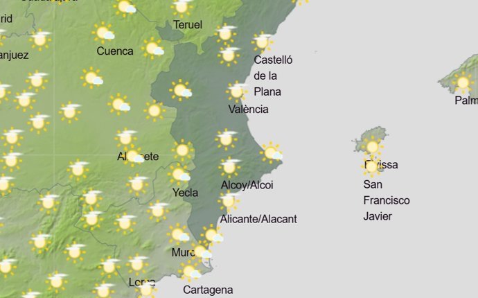 Previsión para el domingo 9 de noviembre