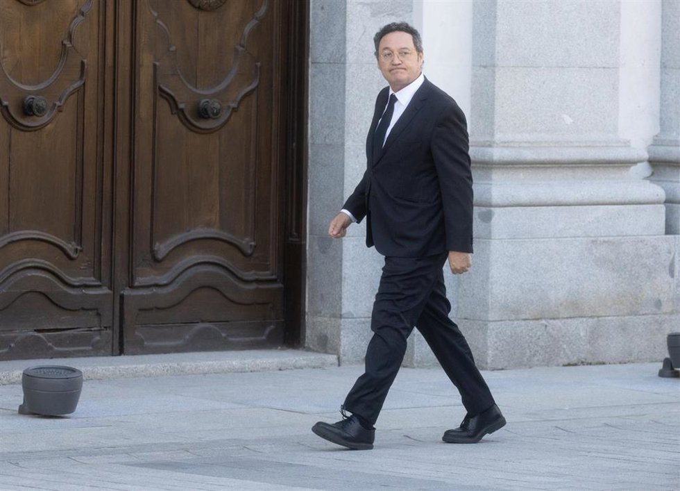 El fiscal general del Estado, Álvaro García Ortiz, durante la primera jornada del juicio en su contra en el Tribunal Supremo.
