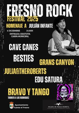 Cartel del festival para homenajear al fuentero de 'Tequila', Julián Infante.