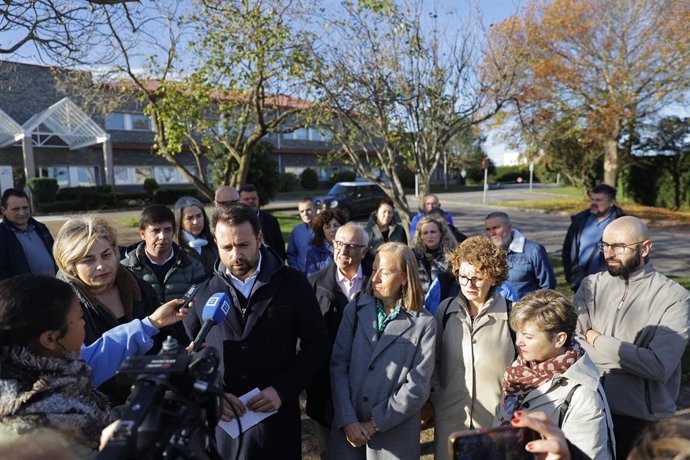 El presidente del PP de Asturias, Álvaro Queipo, en Jarrio.