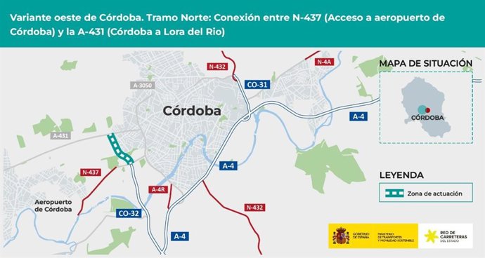 Archivo - Imagen del proyecto de la Variante Oeste de Córdoba.