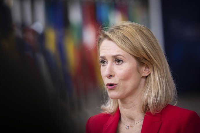 23 de outubro de 2025, Bruxelas, Bruxelas, Bélgica: Kaja Kallas, Vice-Presidente da Comissão Europeia. Chefes de Estado se reuniram hoje na capital belga para uma cúpula europeia para discutir o fortalecimento da segurança militar da Europa.