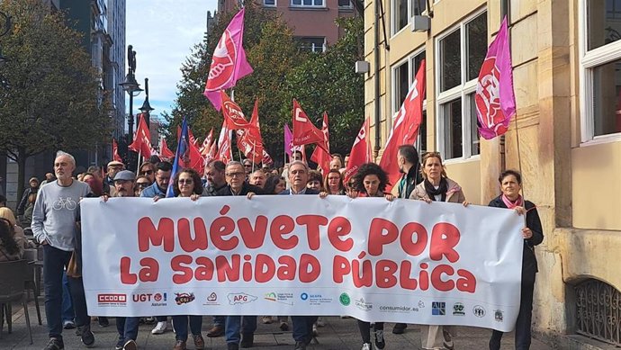 Manifestación por la sanidad pública en Gijón