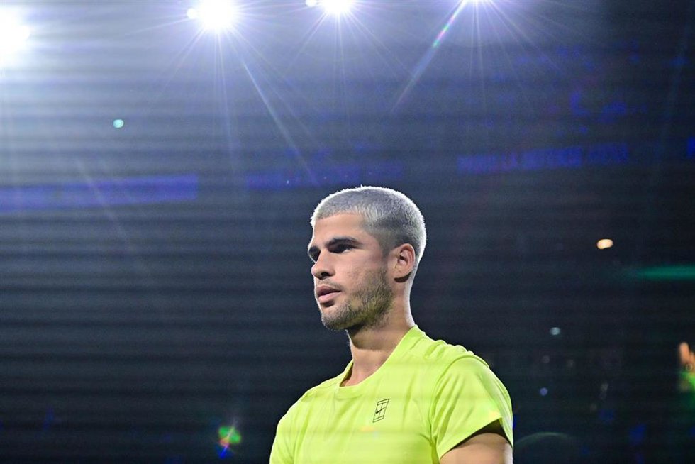 Carlos Alcaraz, durante un partido.
