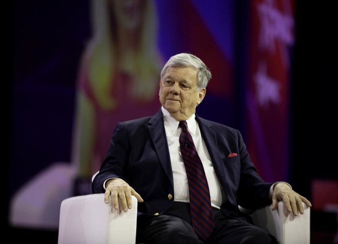 Archivo - March 4, 2023, National Harbor, Maryland, USA: March 4, 2023, National Harbor, MD: Lawyer John P. Coale speaks at CPAC-DC, an annual gathering of conservative donors and political activists in the Washington D.C. area.