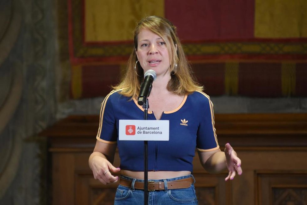 Archivo - La líder de BComú en el Ayuntamiento de Barcelona, Janet Sanz, en una imagen de archivo