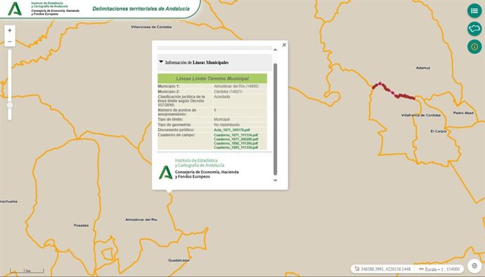 Visor cartográfico de las Delimitaciones territoriales.