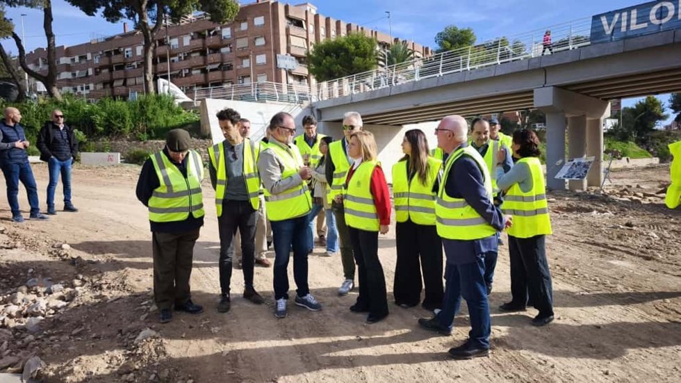 Bernabé visita obras en Paiporta, el barranco del Poyo