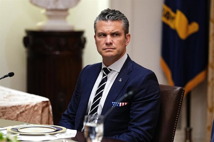 El secretario de Defensa de Estados Unidos, Pete Hegseth, durante un acto oficial en la Casa Blanca (archivo)