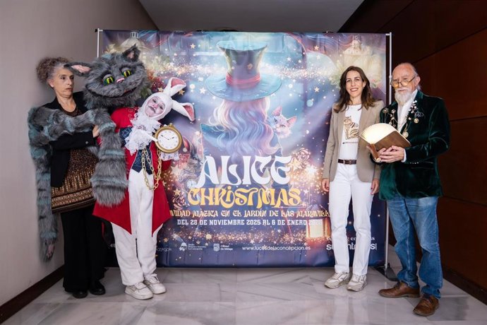Presentación de 'Alice Christmas. La Navidad en el Jardín de las Maravillas' que se podrá ver en La Concepción de Málaga.