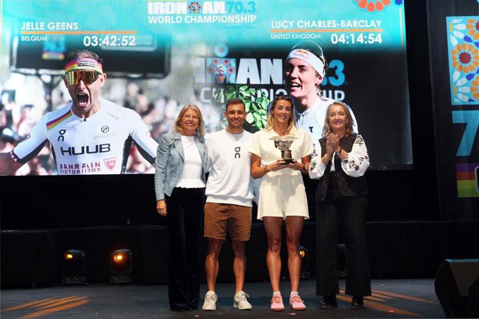 Entrega de premios del Campeonato del Mundo Ironman 70.3 en Marbella